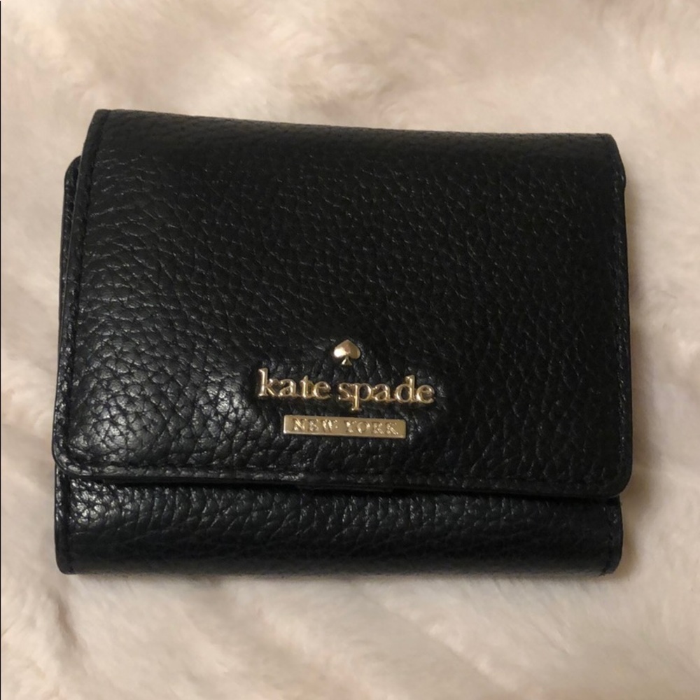 Kate spade folding small wallet black